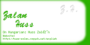 zalan huss business card